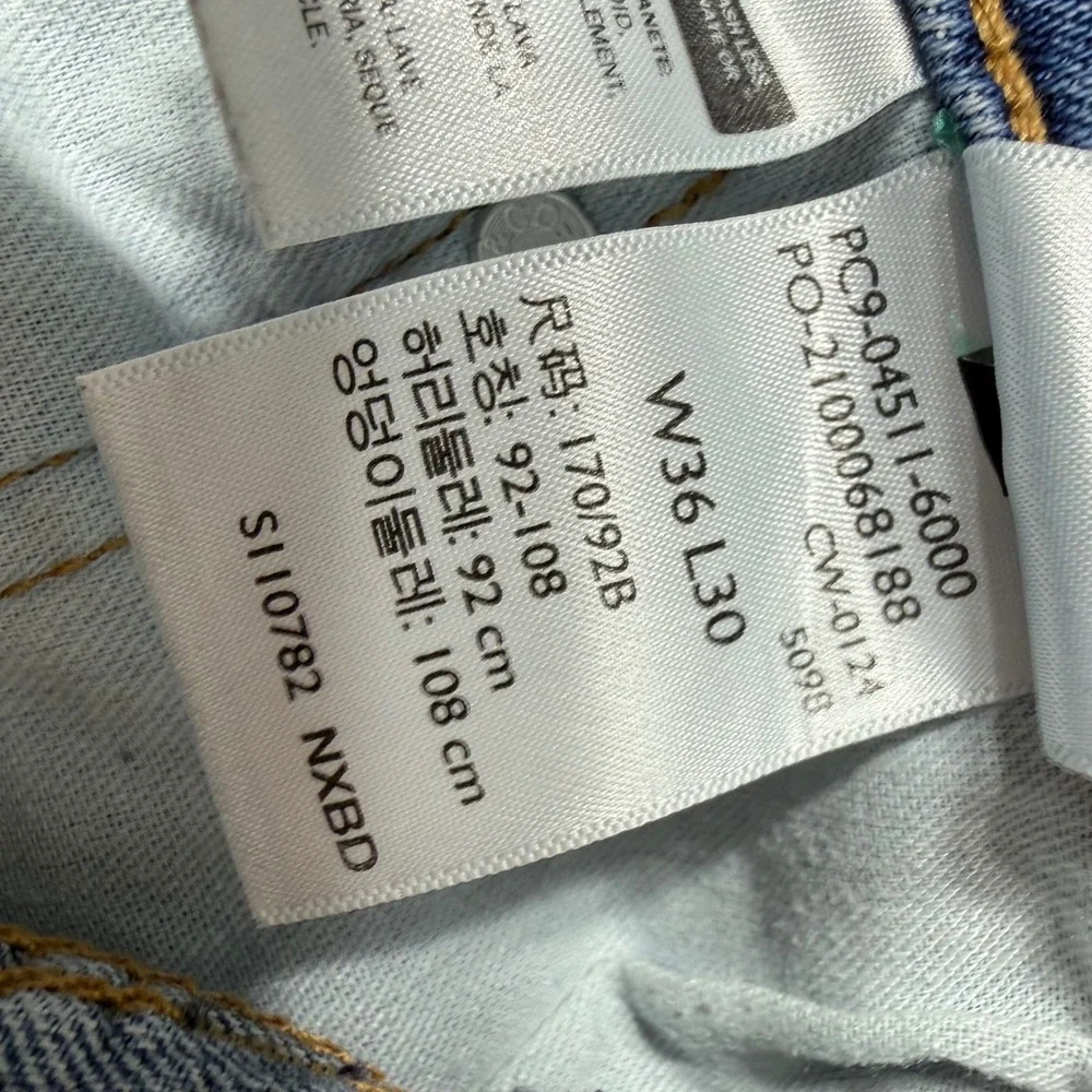 Levis 511 Slim Fit Jeans Mens 36x30 Medium Wash Blue Denim Pants 04511-6000